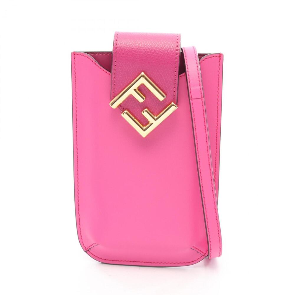 FENDI Pink Diamond Leather Shoulder Bag - Picture 1 of 6